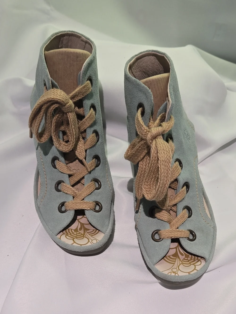 Fly London Yaba suede lace-up wedges Women's 39